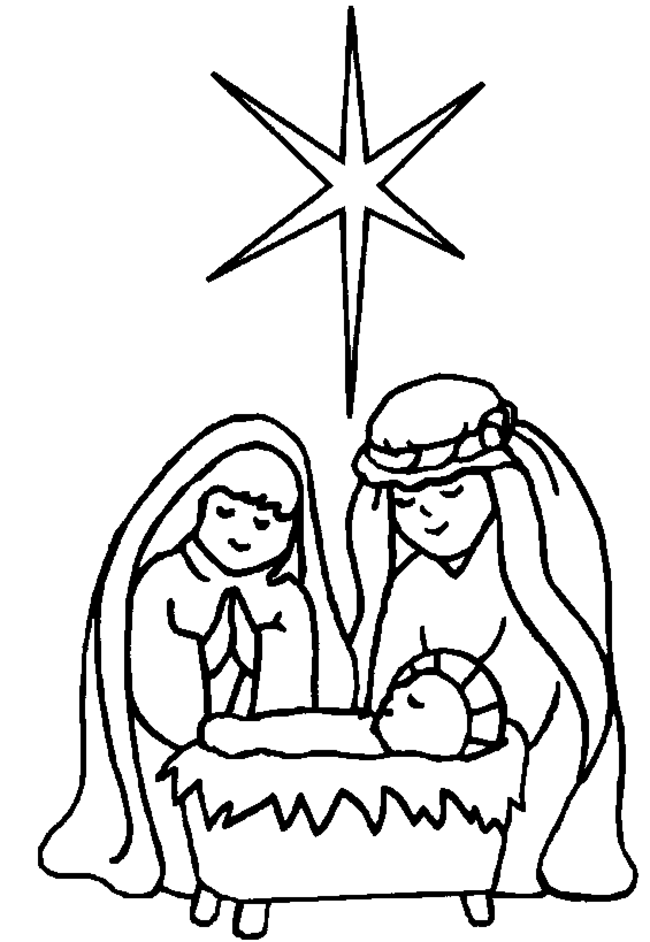 religious coloring pages nativity Coloring4free