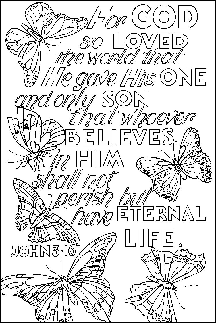 religious coloring pages verse Coloring4free