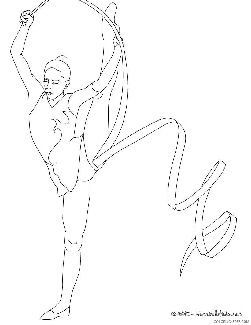 rhythmic gymnastics coloring pages Coloring4free