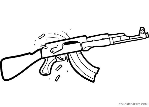 rifle gun coloring pages to print Coloring4free
