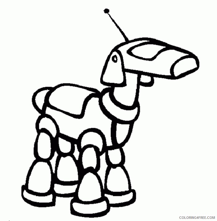 robot coloring pages dog robot Coloring4free