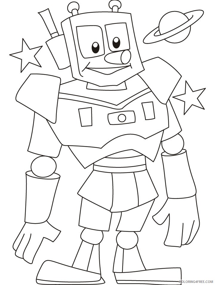 robot coloring pages for kids printable Coloring4free