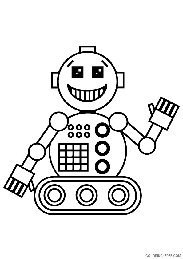 robot coloring pages for toddlers Coloring4free