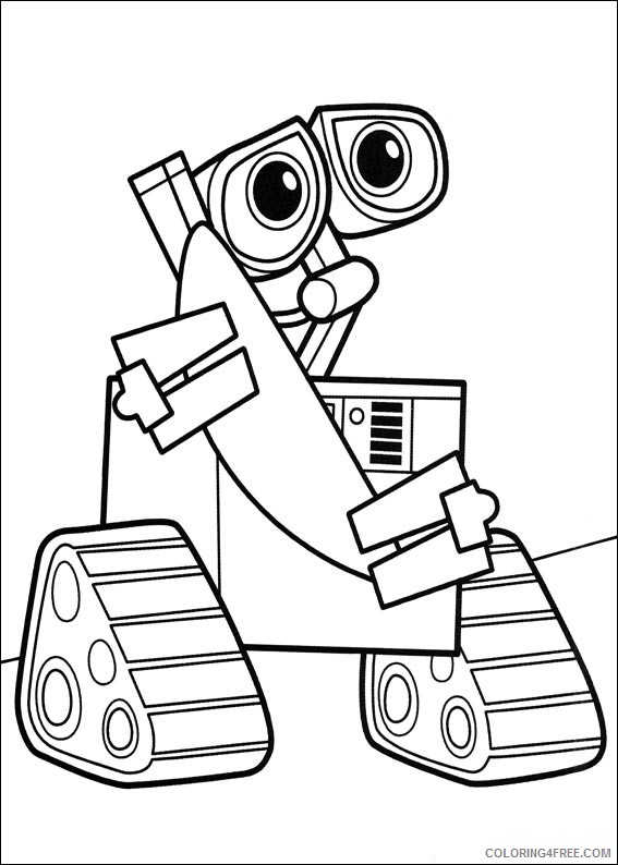 robot coloring pages wall e Coloring4free