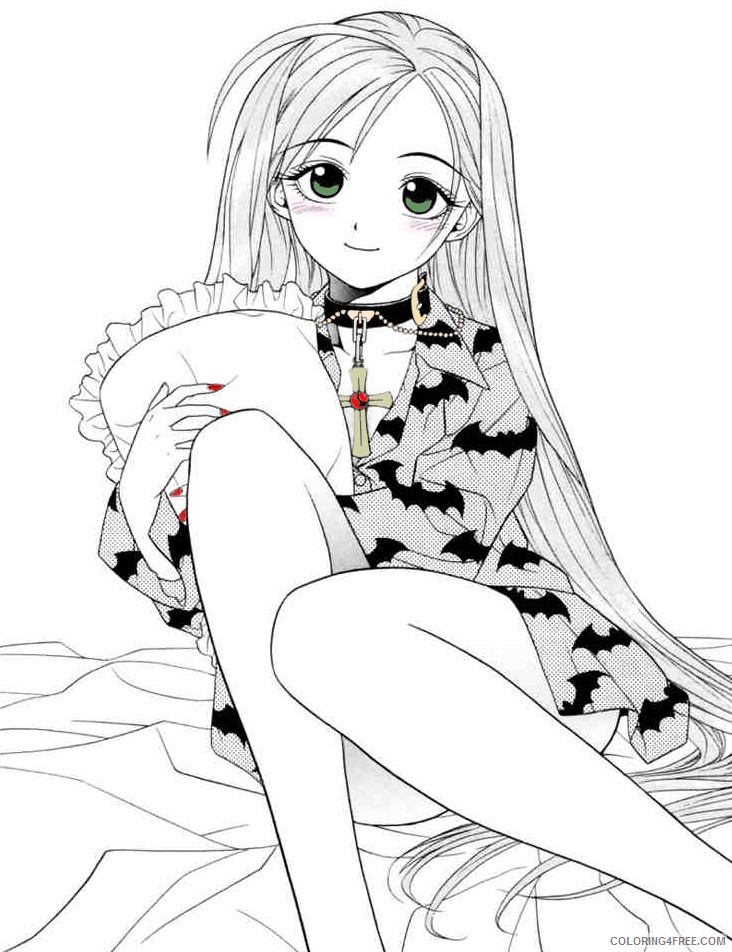 rosario vampire coloring pages Coloring4free