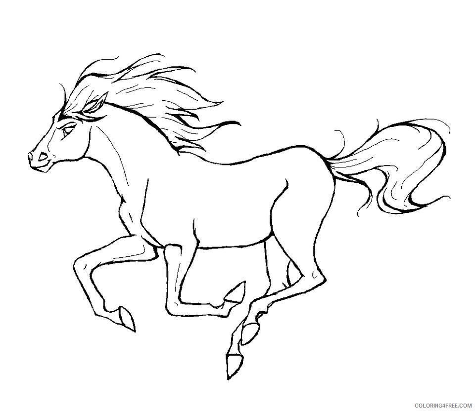 running horse coloring pages Coloring4free