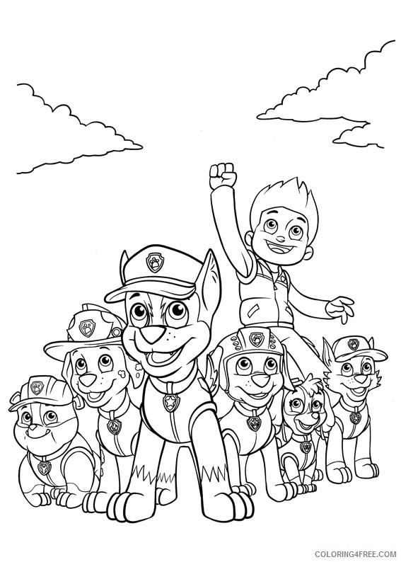 ryder and the paw patrol coloring pages Coloring4free