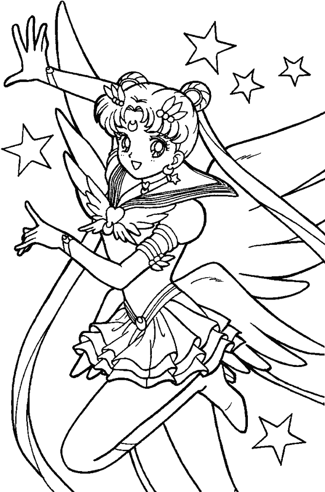sailor moon coloring pages printable Coloring4free
