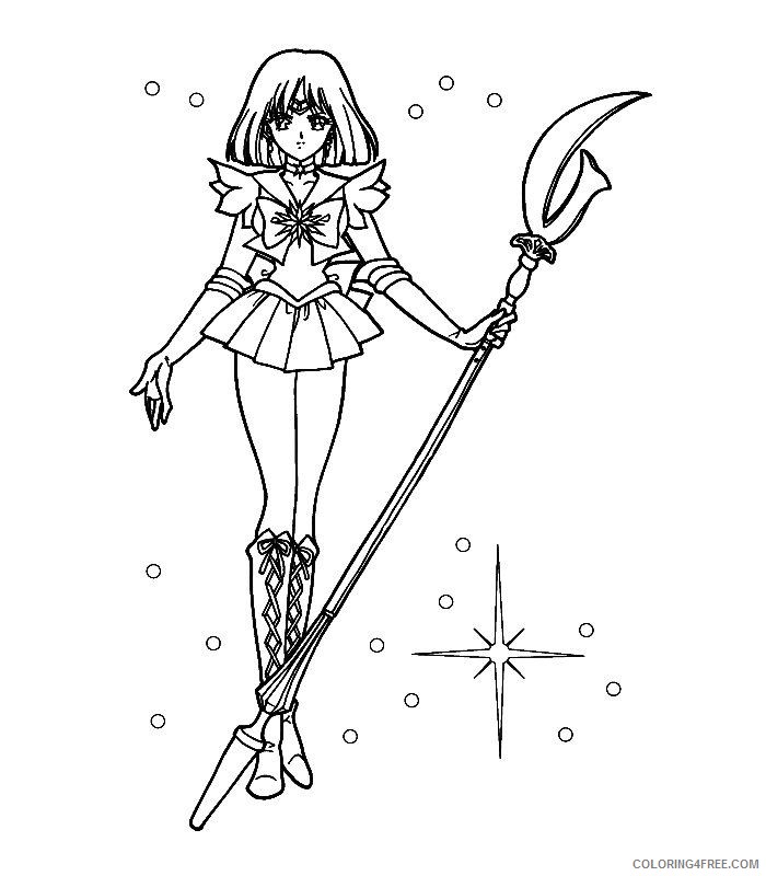 sailor moon coloring pages saturn Coloring4free