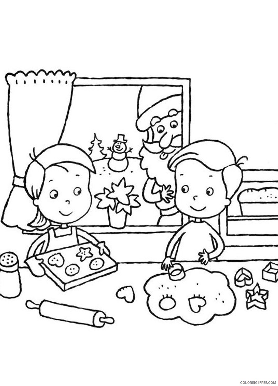 santa claus and kids coloring pages Coloring4free