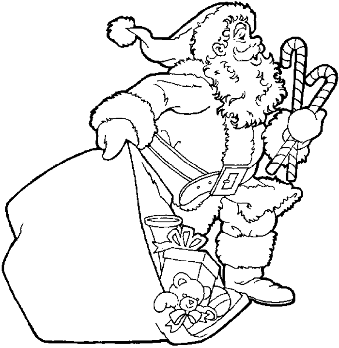 santa claus christmas gifts coloring pages Coloring4free