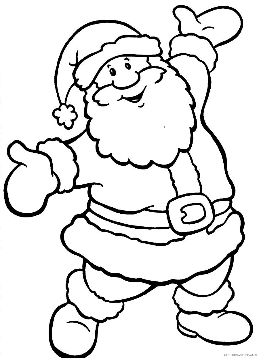 santa claus coloring pages for kids Coloring4free