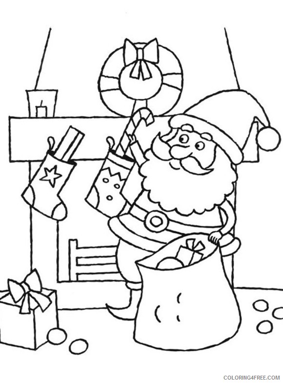 santa claus coloring pages free for kids Coloring4free