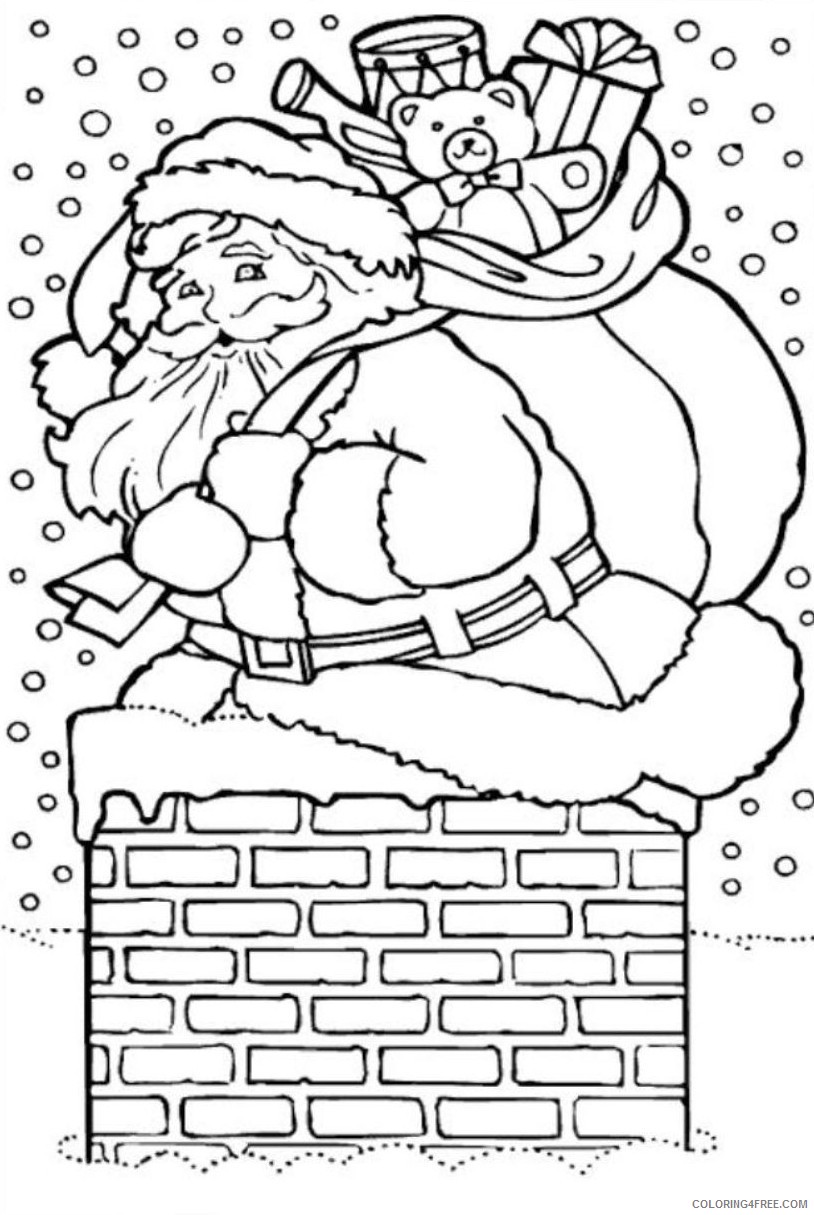 santa claus coloring pages free to print Coloring4free