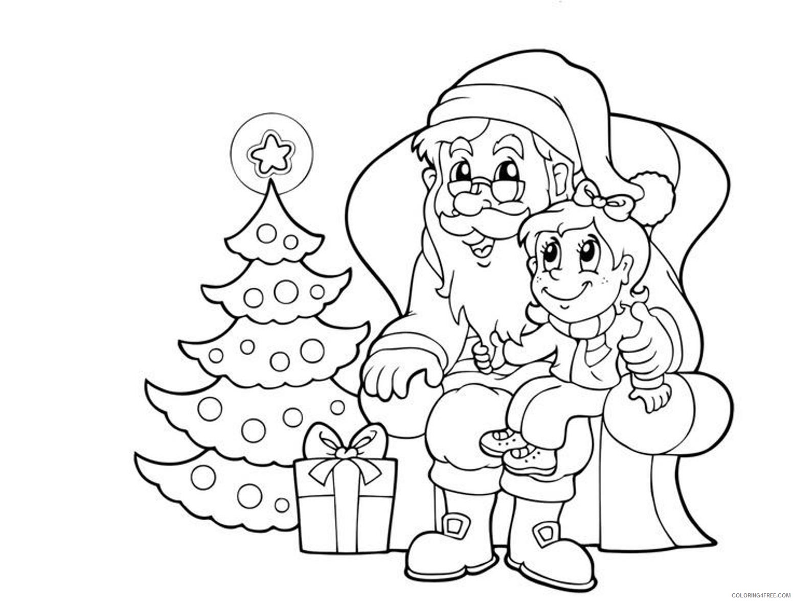 santa claus coloring pages storytelling to kids Coloring4free