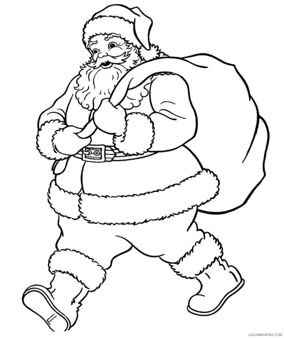 santa claus coloring pages to print Coloring4free