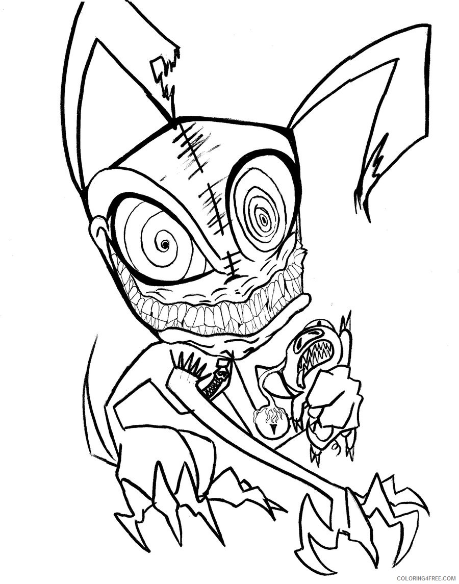 scary coloring pages animal Coloring4free