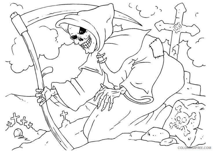 scary coloring pages for adults Coloring4free