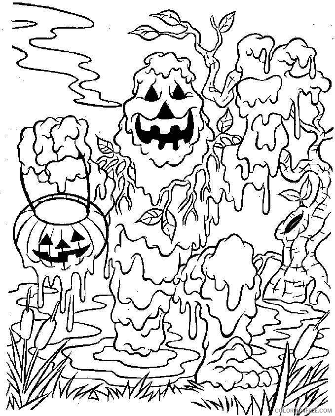 scary coloring pages halloween monster Coloring4free