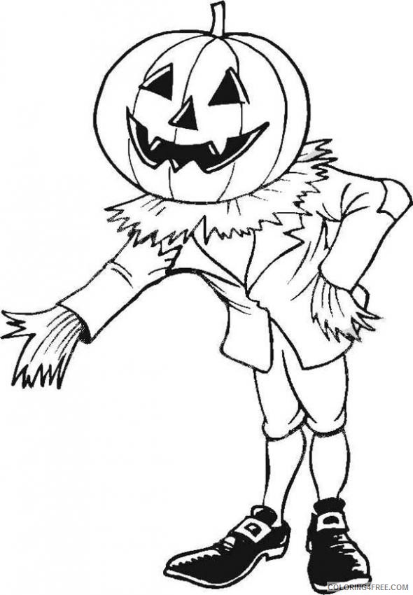 scary coloring pages jack o lantern Coloring4free