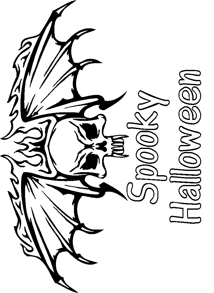 scary coloring pages spooky halloween Coloring4free