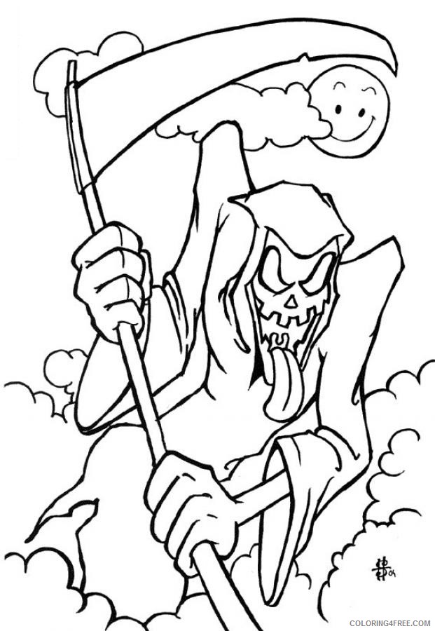 scary grim reaper coloring pages Coloring4free