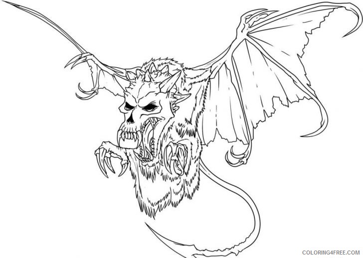 scary monster coloring pages Coloring4free