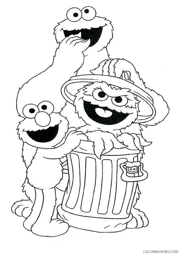sesame street coloring pages printable free Coloring4free