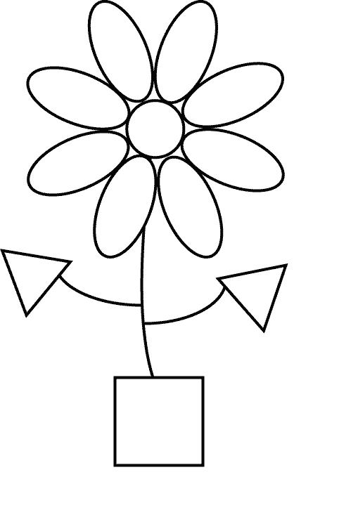 shape coloring pages flower shaped Coloring4free