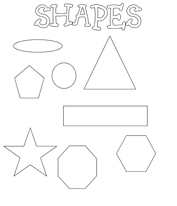 shape coloring pages for preschooler Coloring4free
