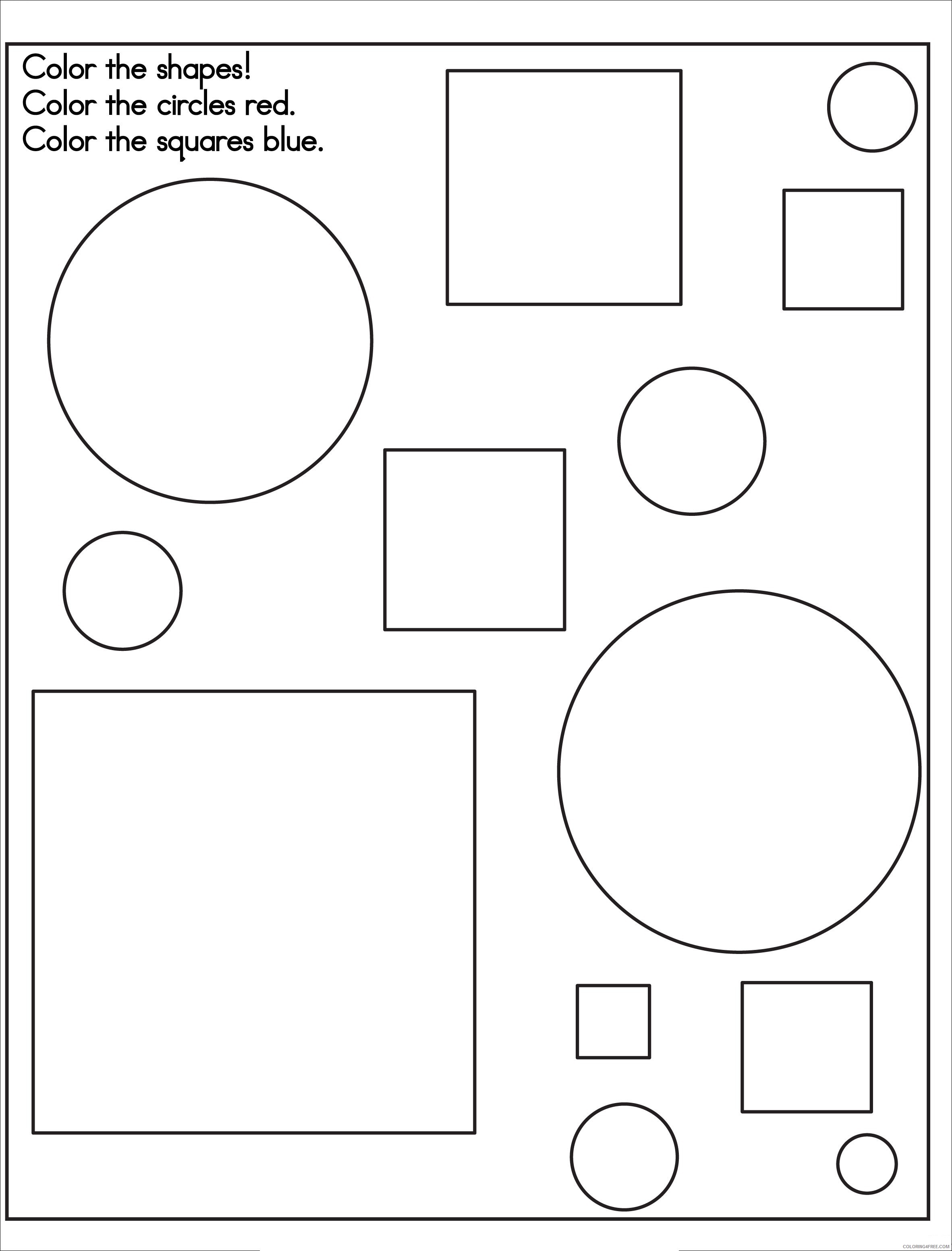 shape coloring pages squares and circles Coloring4free