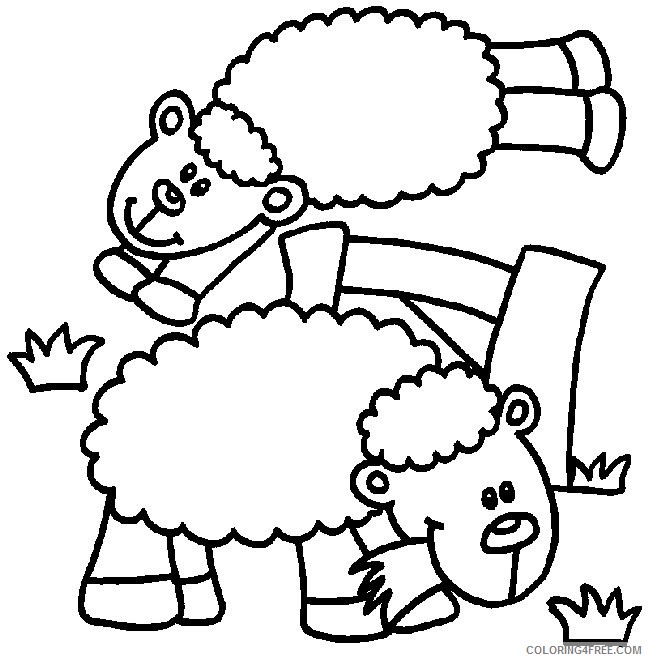 sheep coloring pages eating grass Coloring4free