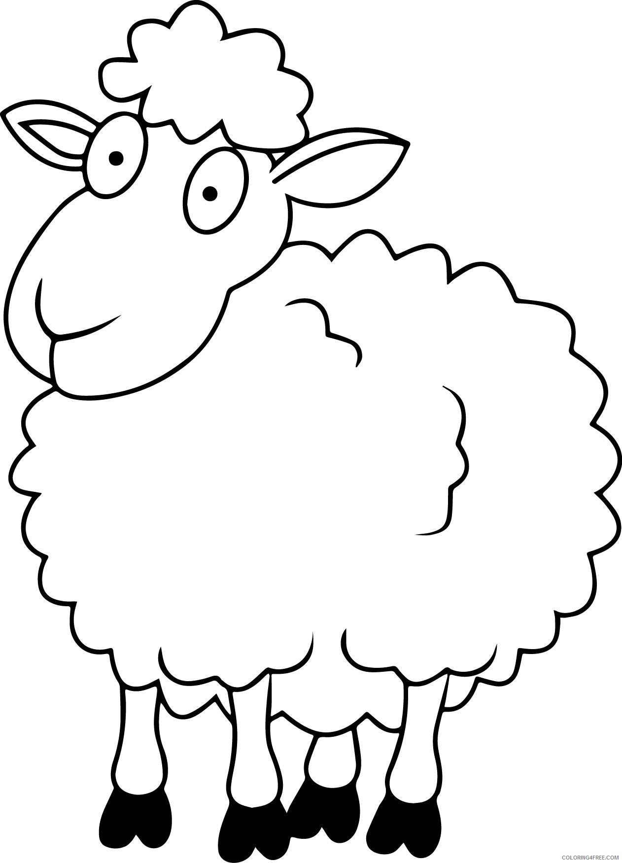 sheep coloring pages for kids Coloring4free