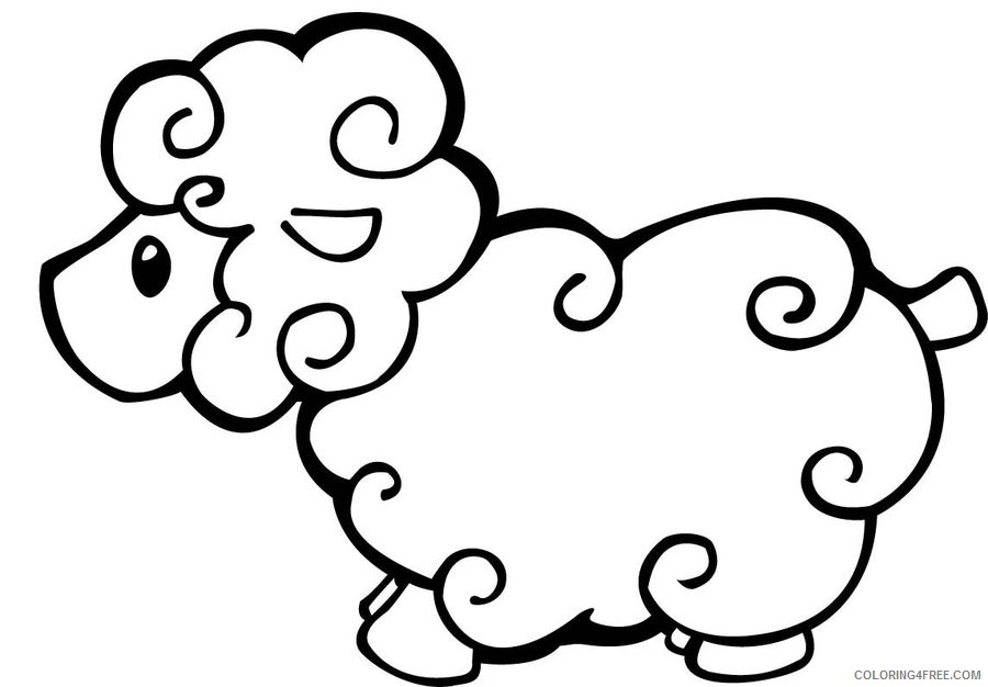 sheep coloring pages for kids printable Coloring4free