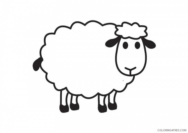 sheep coloring pages for preschool Coloring4free