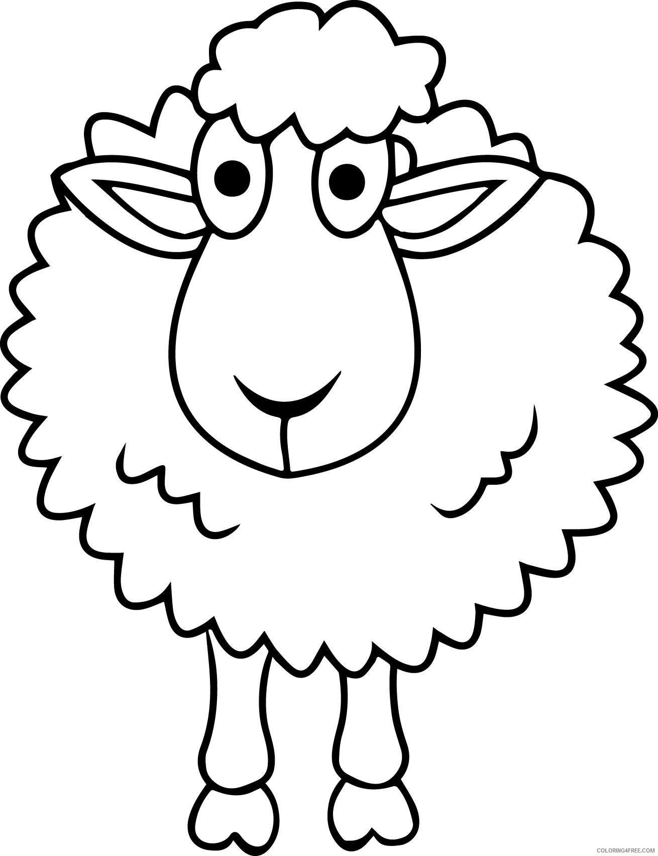 sheep coloring pages free for kids Coloring4free