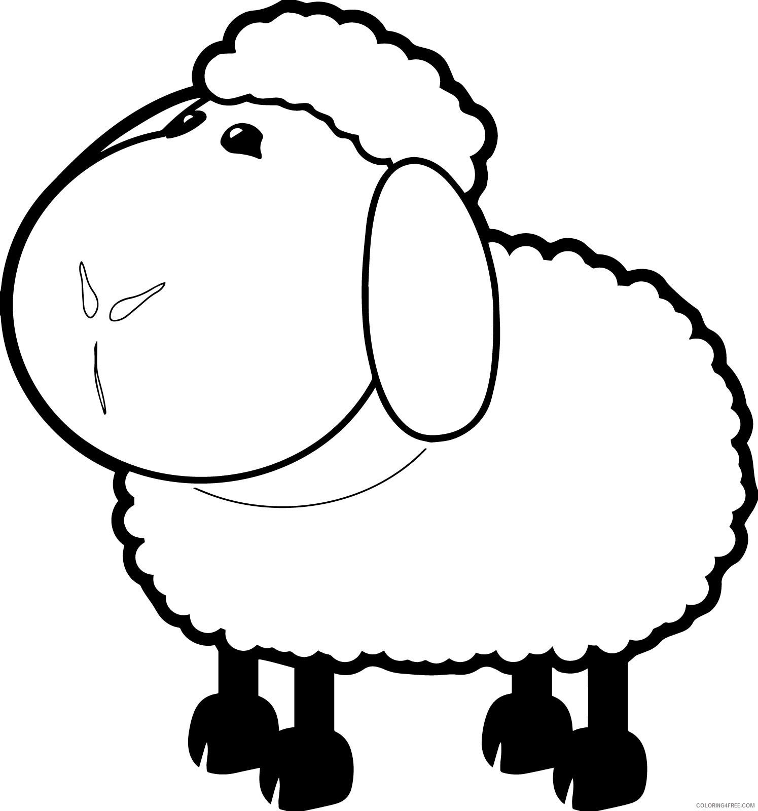 sheep coloring pages free to print Coloring4free