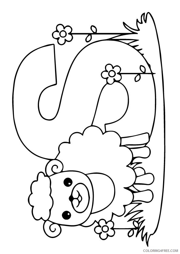 sheep coloring pages s is for sheep Coloring4free