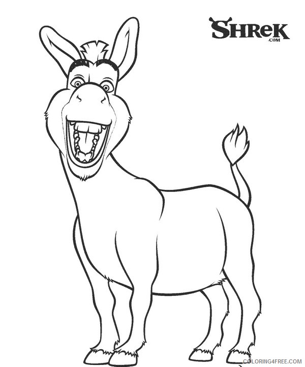 shrek coloring pages donkey Coloring4free