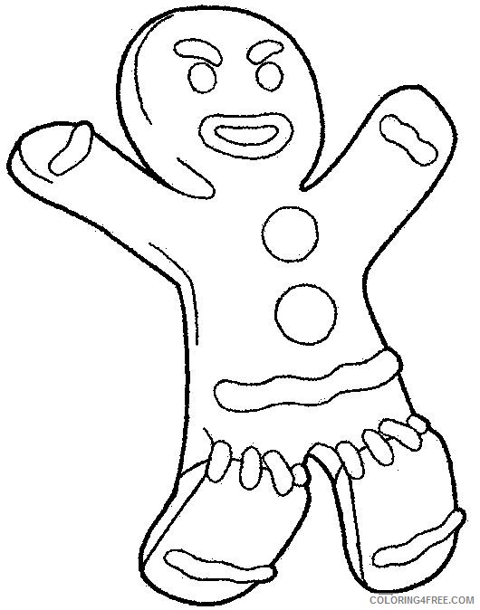shrek coloring pages gingerbread man Coloring4free