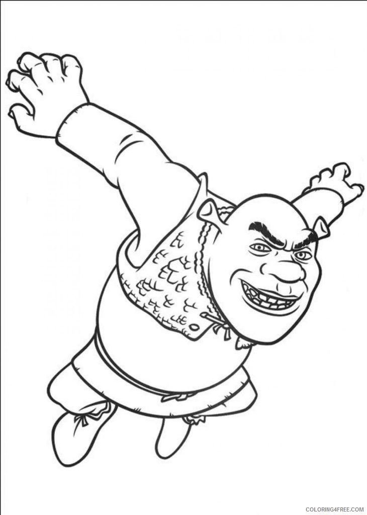 shrek coloring pages to print Coloring4free