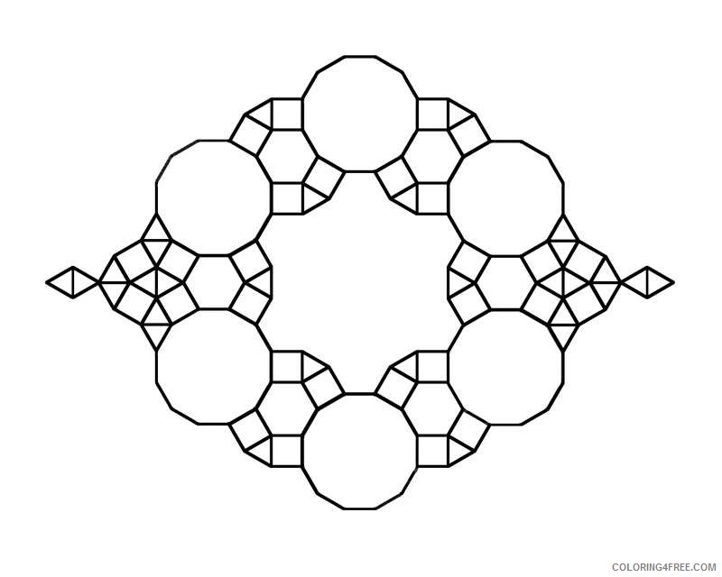 simple geometric coloring pages for kids Coloring4free