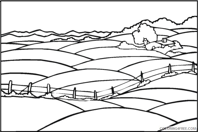 simple landscape coloring pages 2 Coloring4free