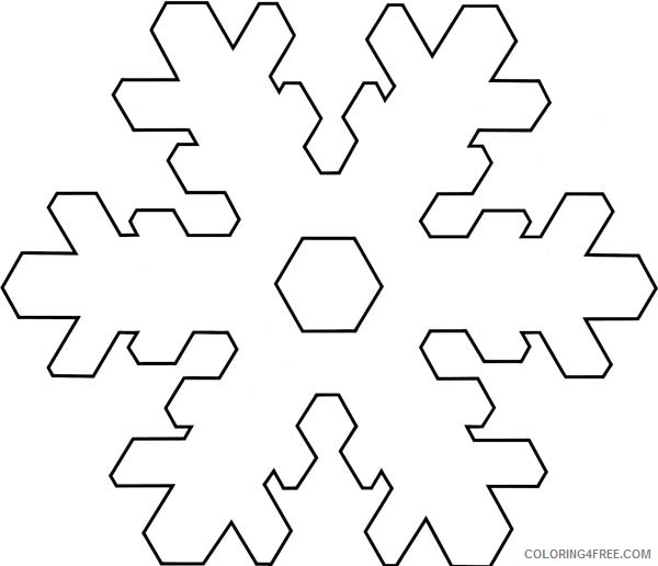 simple snowflake coloring pages Coloring4free