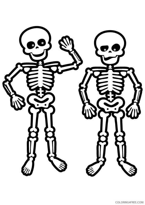skeleton coloring pages for preschool Coloring4free