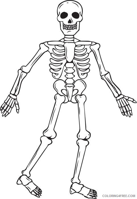 skeleton coloring pages to print Coloring4free