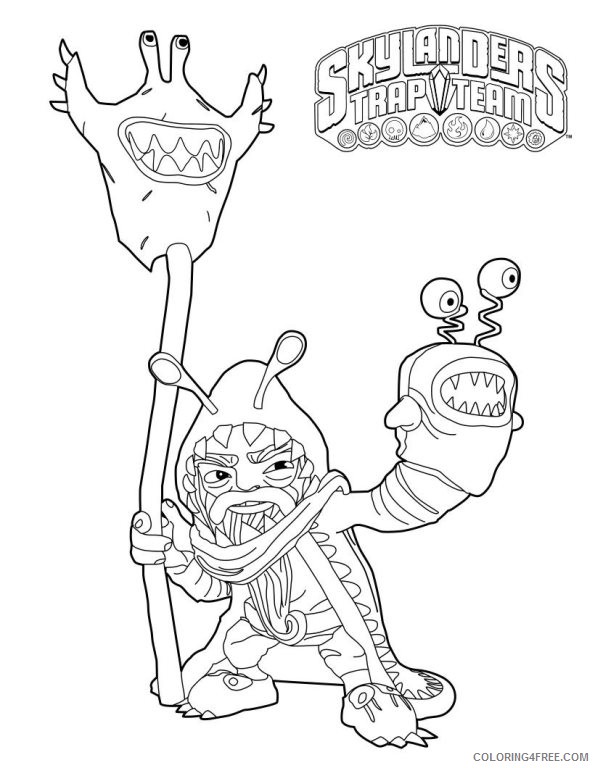 skylanders trap team coloring pages chompy mage Coloring4free