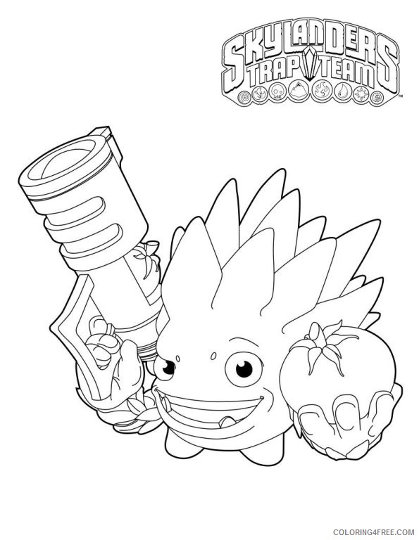 skylanders trap team coloring pages food fight Coloring4free