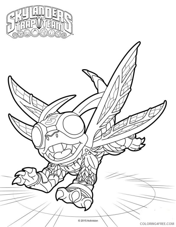 skylanders trap team coloring pages high five Coloring4free