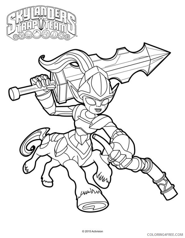 skylanders trap team coloring pages knight mare Coloring4free